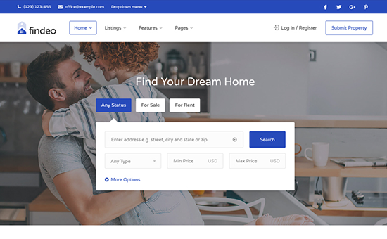 Findeo - Real Estate WordPress Theme