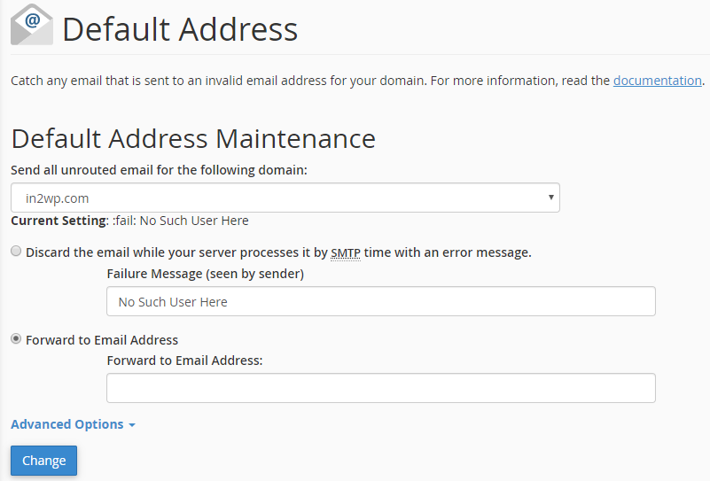 Default Address Maintenance